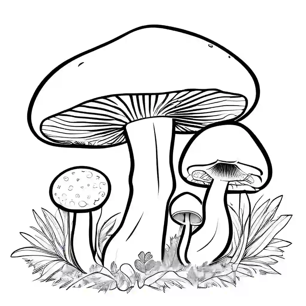 Fungi coloring pages